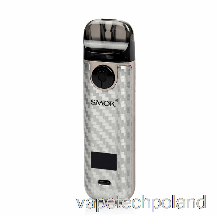 Zestaw Kapsułek Do Vape Smok Novo 4 25w W Kolorze Srebrnym Z Włókna Węglowego